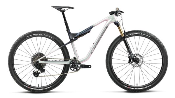 Orbea rower MTB OIZ M-TEAM AXS Iris White - Seaweed Carbon View